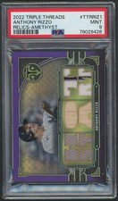 2022 Topps Triple Threads Anthony Rizzo Yankees PSA 9 MINT Amethyst Relic /27