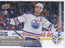 2022/23 UD..CONNOR McDAVID..GAME DATED MOMENTS../599..CARD # 45..OILERS