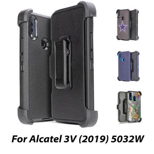 For Alcatel 3V (2019) 5032W Built In Screen Kickstand Holster Clip Case +Emoji - Bild 1 von 36