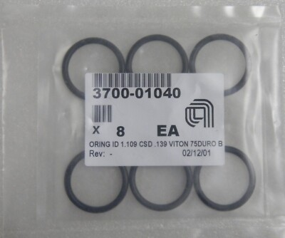 #ad AMAT Black O Ring 3700 01040 1.109 CSD .139 Viton 75 Duro Blk Lot of 8 NIP $150.00