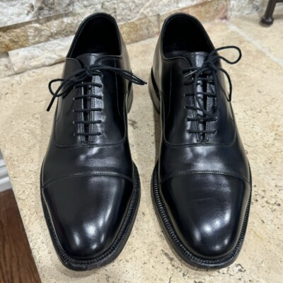 Johnston Murphy Crown Aristocraft Black Leather Georgetown II