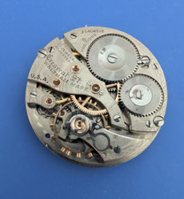 VINTAGE 16 SIZE WALTHAM CRESCENT ST MODEL 1908 POCKET WATCH MOVEMENT PARTS