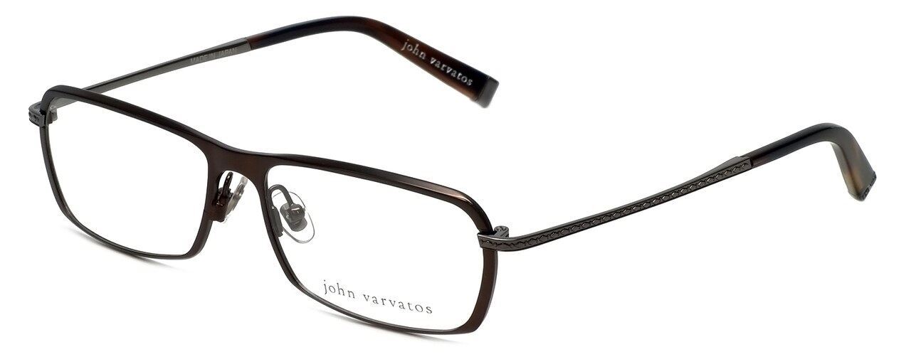 John Varvatos V136 Blue Light Blocking Glasses in Brown 55mm