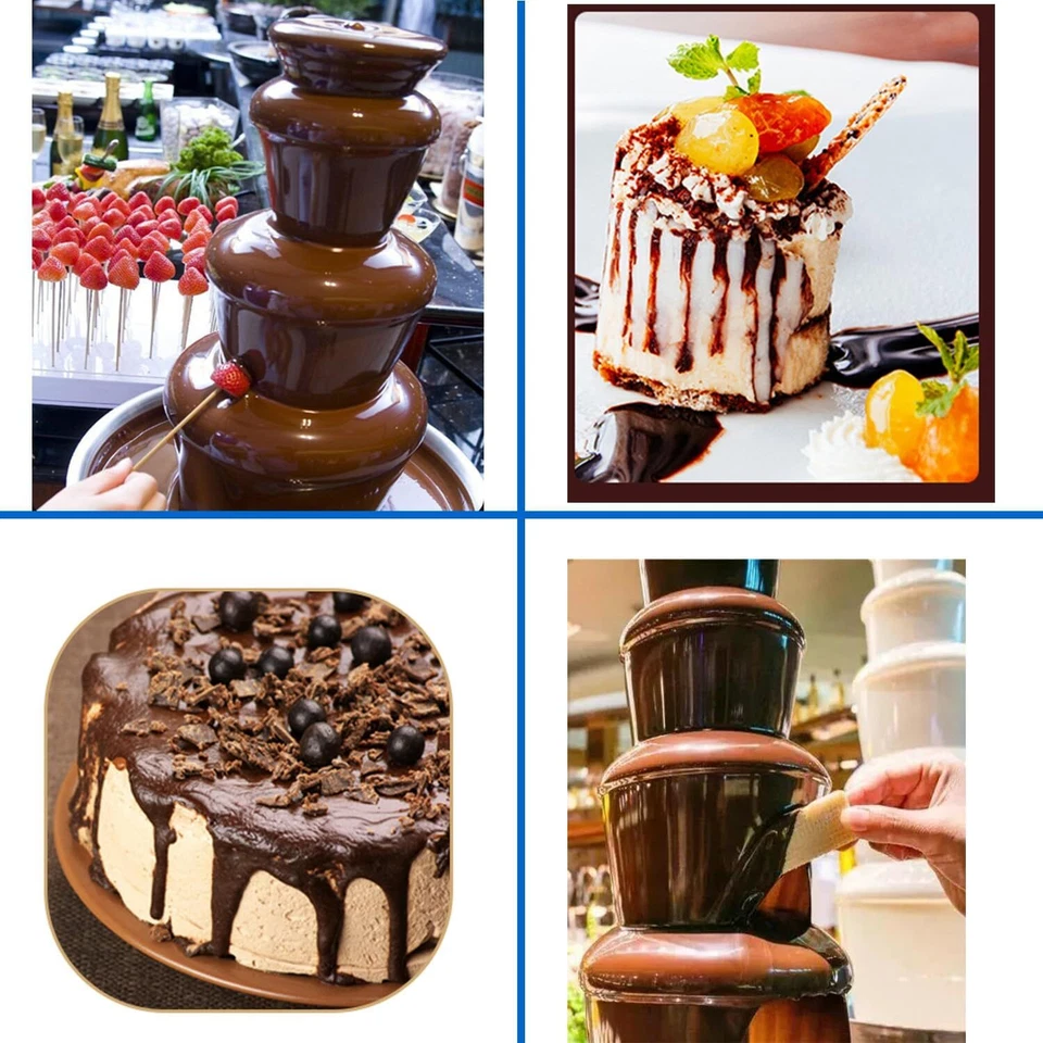 Commercial Chocolate Fountain 5 Tiers Electric Digital Heating Chocolate Machine - image 3 of 4