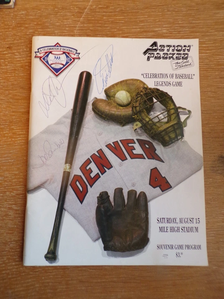VTG Denver Rockies CELEBRATION OF BASEBALL LEGENDS GAME Souvenir Program 1992 - Image 3 of 4