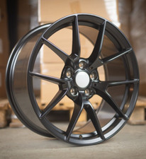 19" Mc2 satin blk fit bmw alloy wheels 3/5/6/7 series vw t5/t6 m3 wider tyres