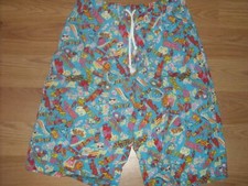 VTG 80S 90S MENS M LOUD GRAFFITI PRINT SWIM TRUNK SURF SKATE JAMS STYLE SHORTS