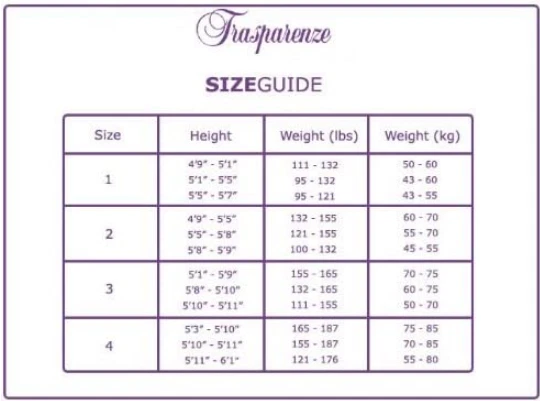 Medias transparentes Trasparenze Sara beige talla 2 = 4 pies 9" a 5 pies 9" Denier 20 Foto 2 de 4