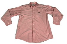 LL Bean Dress Shirt Button Down PINK 15.5 34 Wrinkle Resistant Traditional Fit
