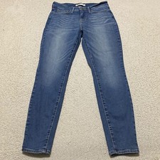 Levis Signature Womens Jeans Sz 8 Blue Denim Medium Wash High Rise Skinny Leg