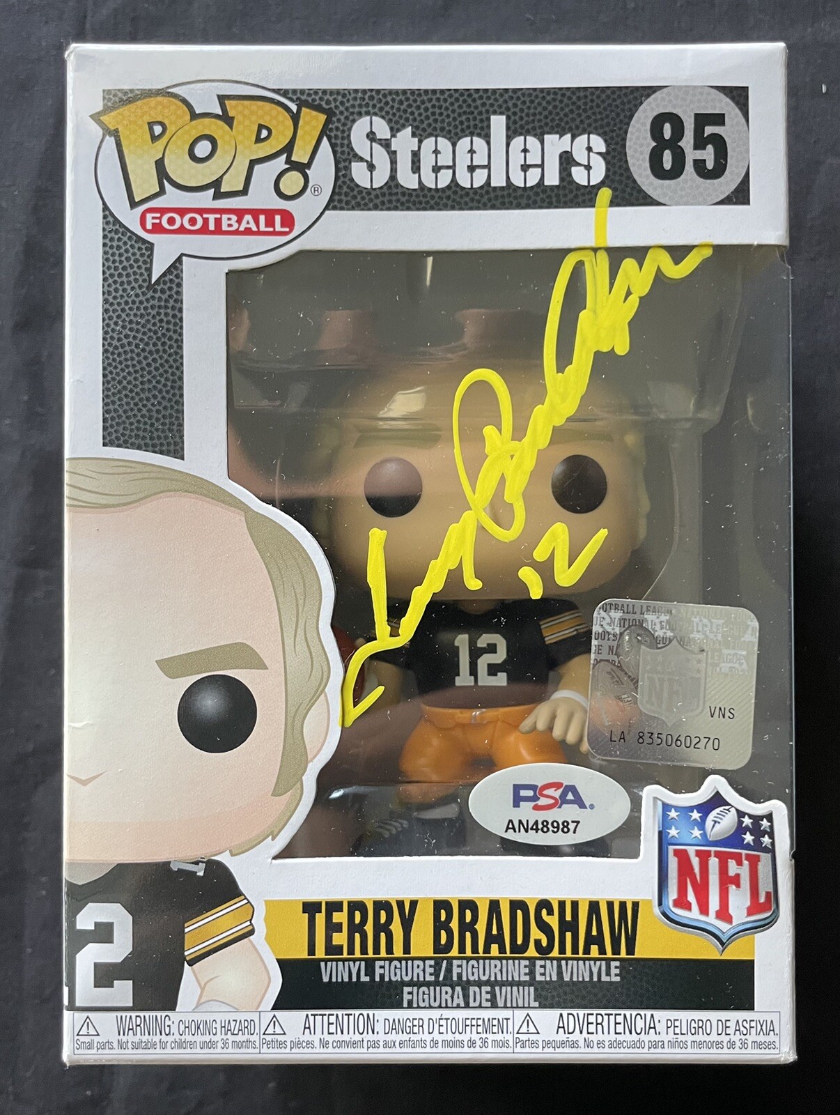 Terry Bradshaw Autographed Signed COA PSA/DNA #85 FUNKO POP PITTSBURG STEELERS 