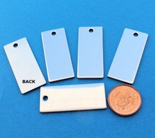 5 Stainless Steel Rectangle Disc 16mm x 38mm - 5/8" x 1 1/2" - MT114