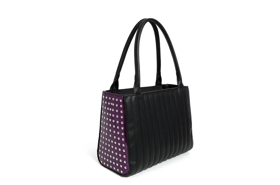 Bolso de Mano Lux de Ville Mediano Araña en Negro y Púrpura Brillante Foto 2 de 4