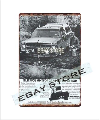 1982 Warn Truck Winch pickup car automobile retro tin sign metal bar signs plaqu