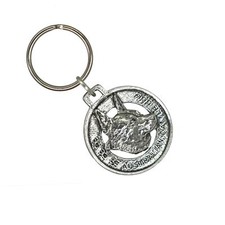 Australian Cattle Dog Keychain D014KC, 1.5IN Dog Herding, Metal Gift Made in USA