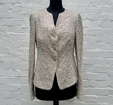 Rare To Find New Armani Collezioni Powder With Silver Thread Detail Jacket 42it