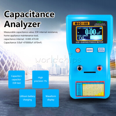 MEC-100 High-precision Capacitance Analyzer ESR Meter Digital Display Auto Rang