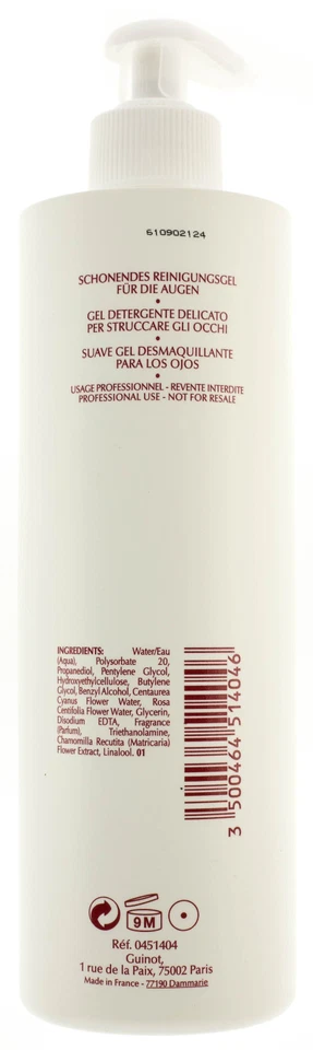 Guinot Hydra Demaquillant Yeux нежный очищающий гель для глаз PRO 16,9/500 мл подлинный - Изображение 2 из 3