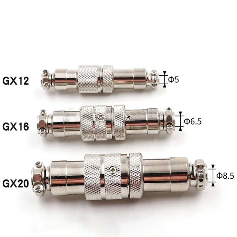 GX12 GX16 GX20 Aviation Plug 2 3 4 5 6 8 Pin Male Female Panel Cable Connector - Image 3 of 4