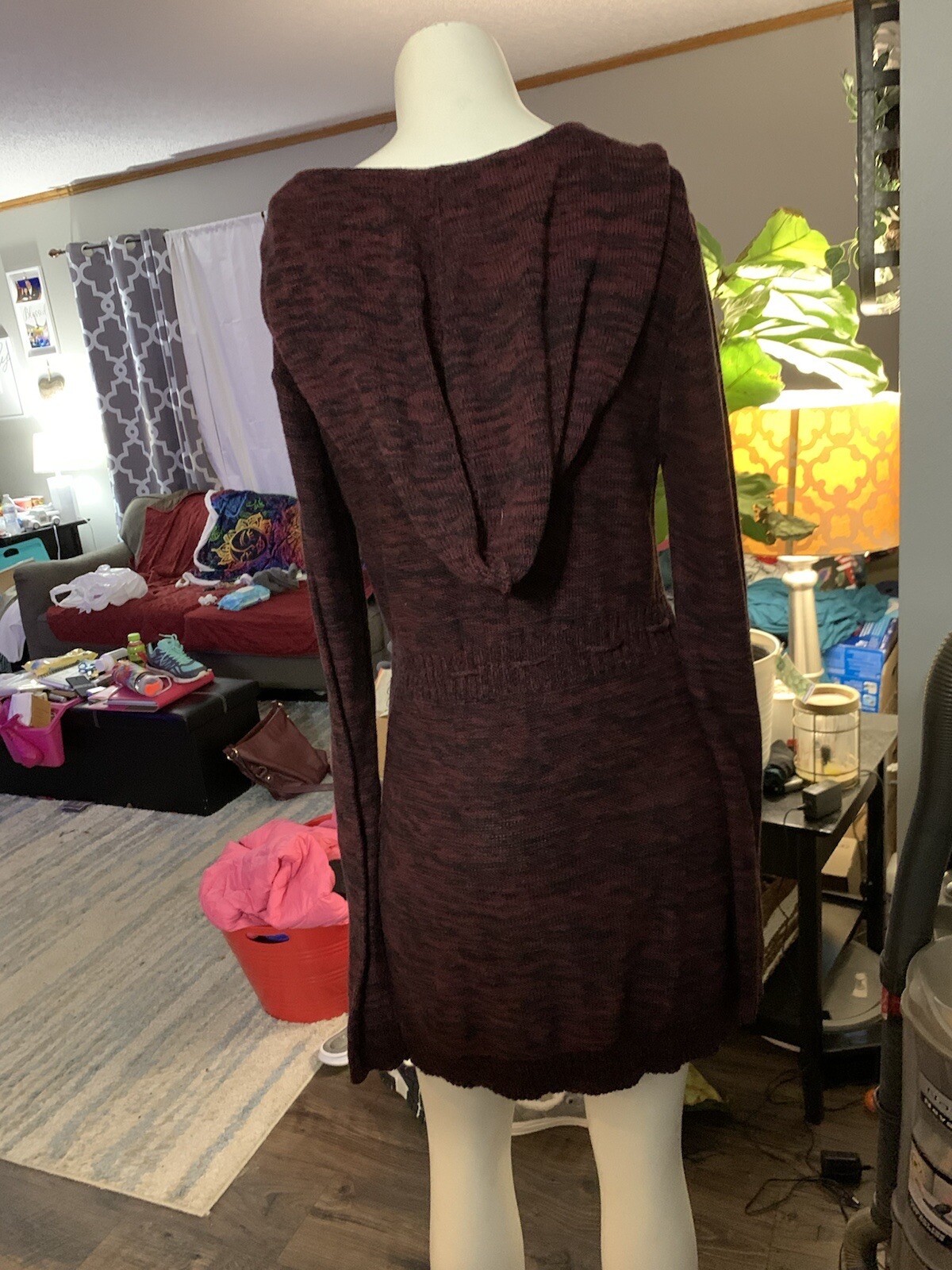 Roxy Boho Summer  Weight Sweater Dress Sz L. Fest… - image 2