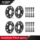 4x 15mm Thick 5x112 66.56mm C.B Wheel Spacer + 14x1.25 Black Bolt Fit Latest BMW