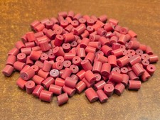 500 PCS RED ROUND TUBE BUFFALO BONE BEADING BEADS 8MM