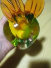 Murano Art Glass Bird Sculpture Figurine  Yellow Green Sommerso Vtg MCM Decor — photo 6