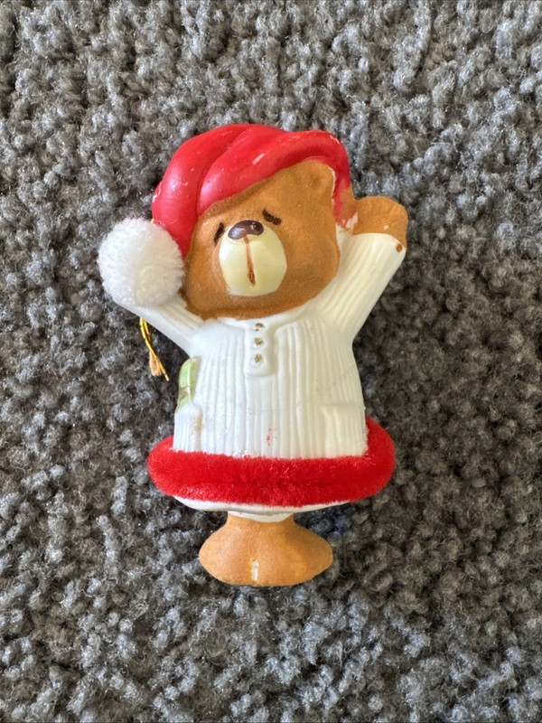 Jasco Soft ‘N Snoozy Chimers Sleepy Bear Bisque Porcelain Bell Ornament