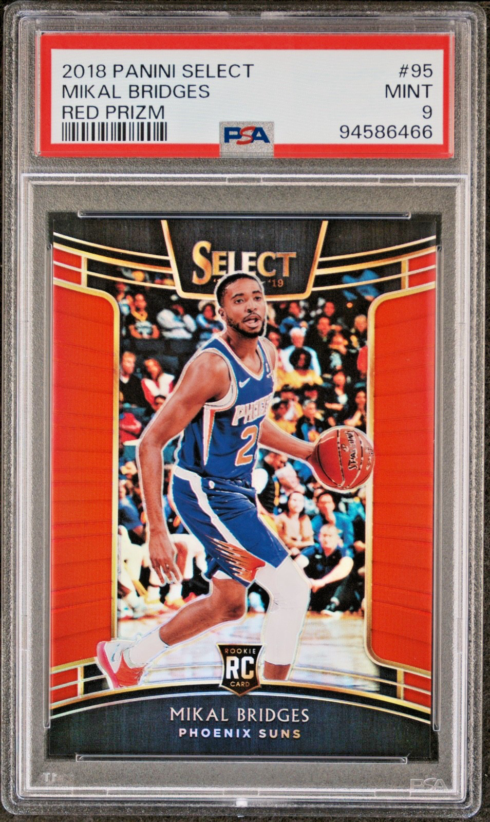 MIKAL BRIDGES 2018-19 Select Concourse Red Prizm RC 119/199 PSA 9 Mint
