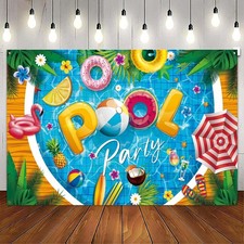 Pool Party Banner Pool Party Decorations Large 71 43 Inch Summer Party Deco...