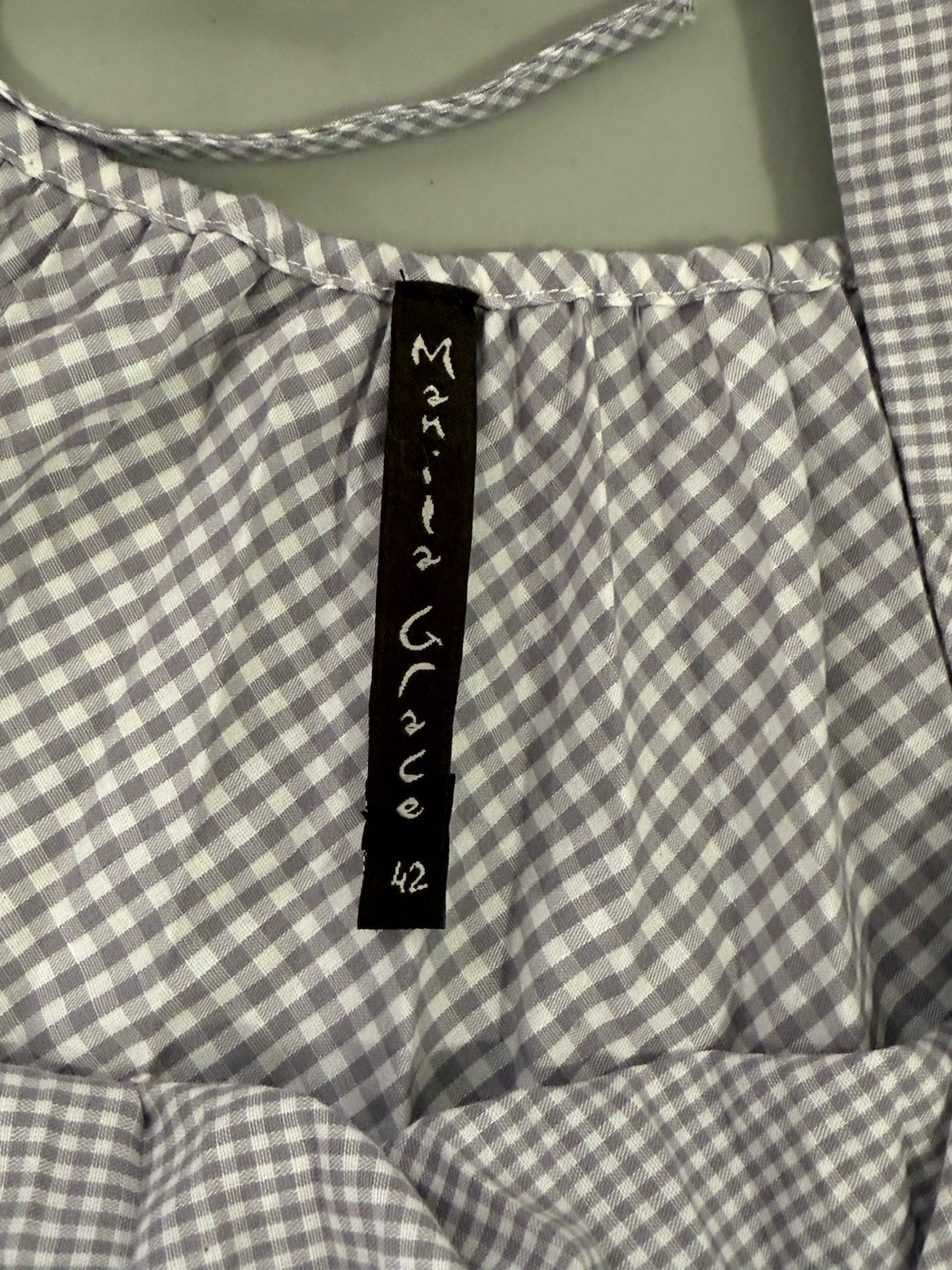 Manila Grace Patchwork Gingham Pleated Babydoll T… - image 7