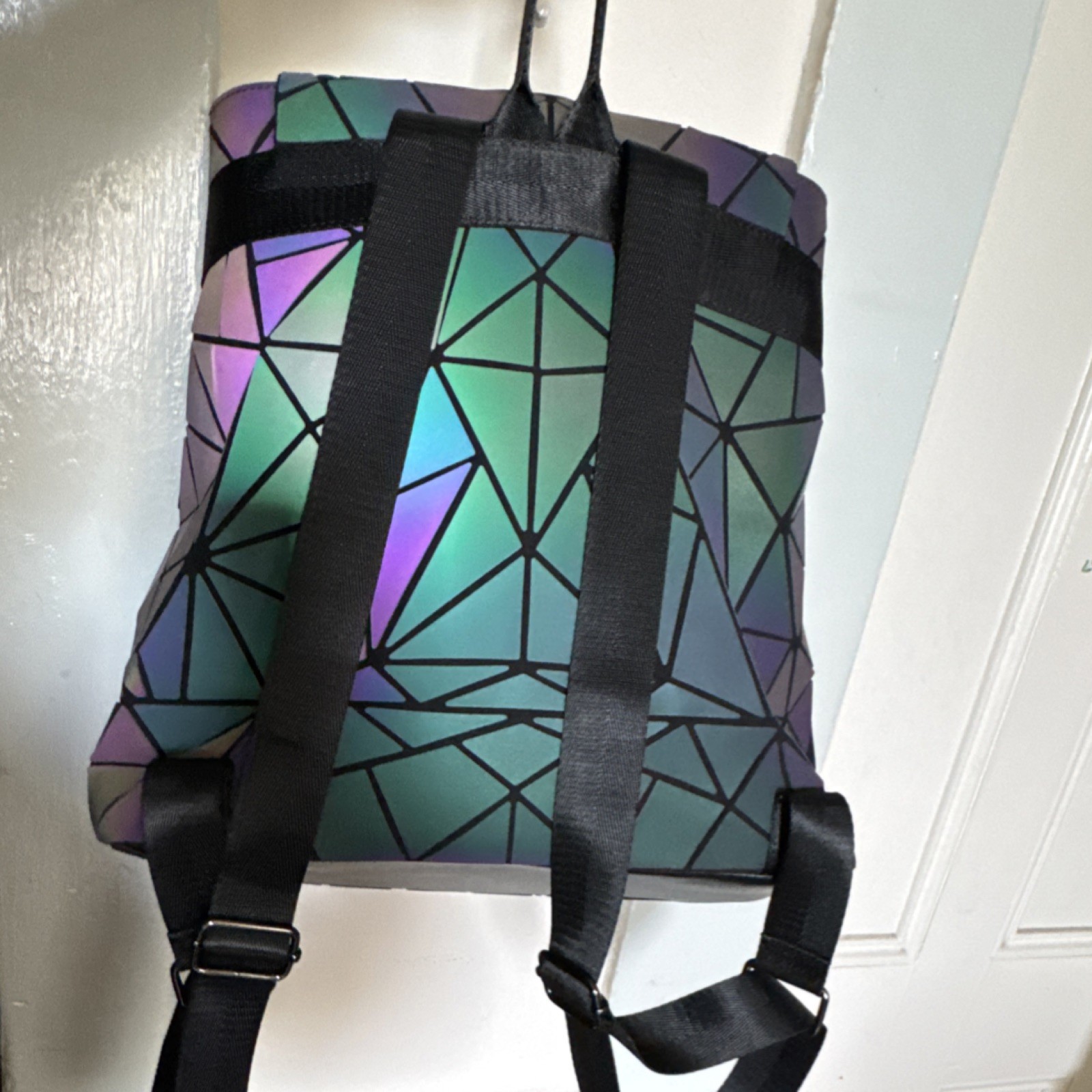 Geometric Iridescent Multicolor Backpack Buckle C… - image 3