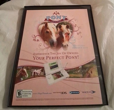 Pony Friends Video Game Framed Print Ad 2007 8.5x11