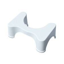 7" The Original Bathroom Toilet Stool White: Non-Slip Backing