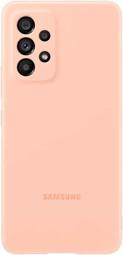 Genuine / Official Samsung Galaxy A53 5G Silicone Case / Cover - Peach (Orange)