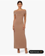 Adrianna Papell  Women's Brown Sleeveless Dress Size 8