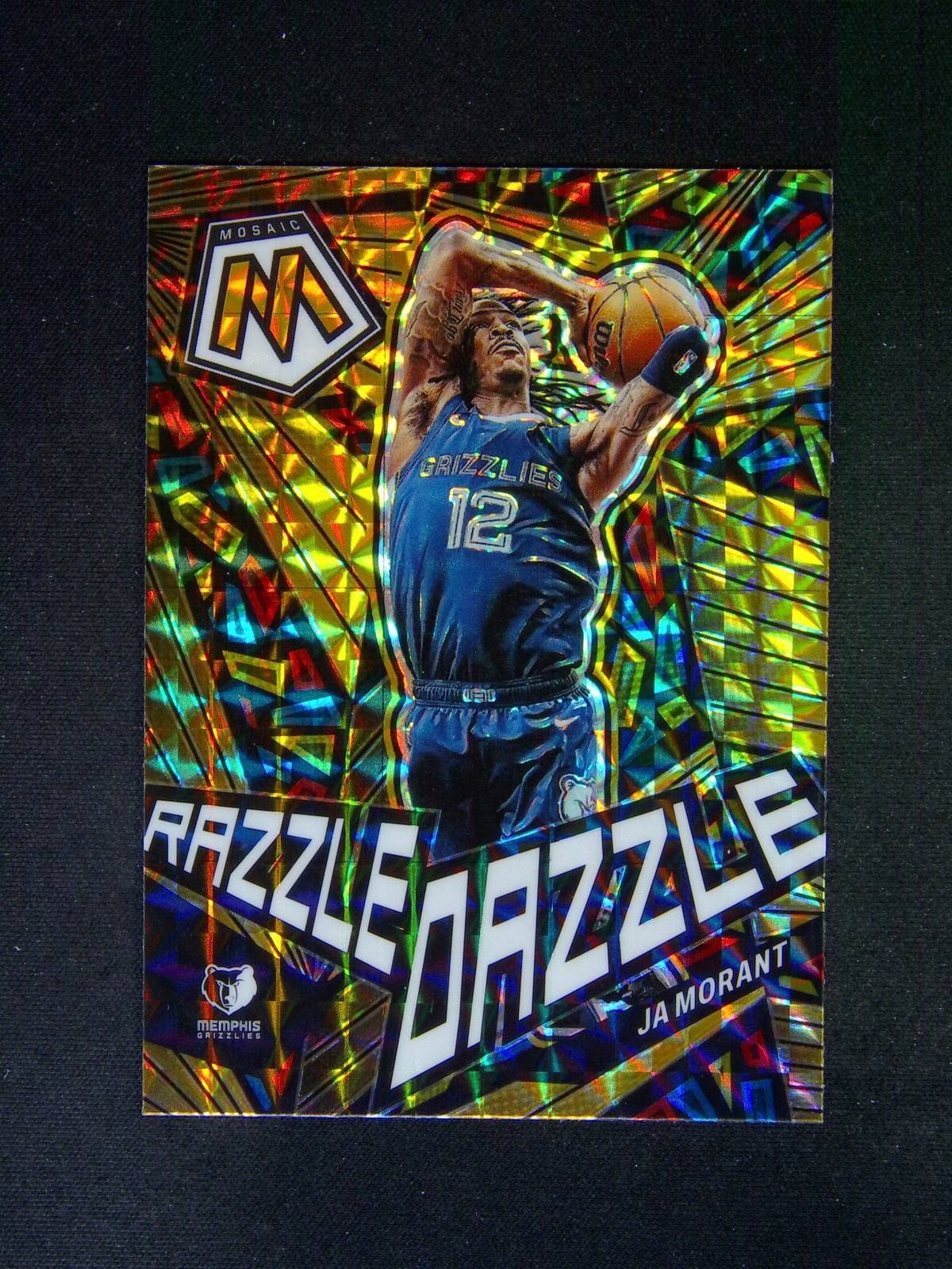 2022-23 Panini Mosaic Ja Morant #1 Razzle Dazzle SSP