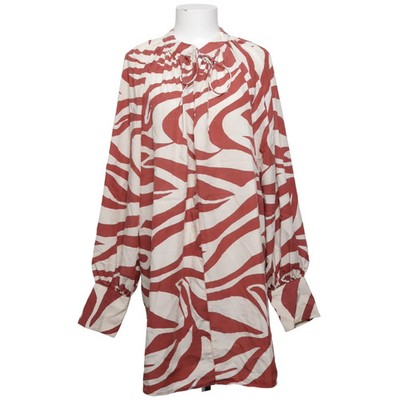 H&M, Kleid, Größe: L, Beige/Rot, Lyocell/Polyester/Viskose, Zebra, Damen #Dwu
