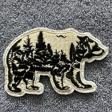 BEAR 2x3 Embroidered Morale Patch Hook Backing Brand New