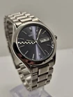 Vintage Seiko 7N43-9070 Blue Sunburst Day-Date Quartz Watch | Domed Crystal