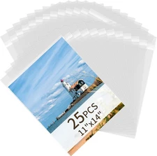 Acid Free Paper Protector Sheets, Clear Plastic Sleeves for 11x14/Pack of 25 