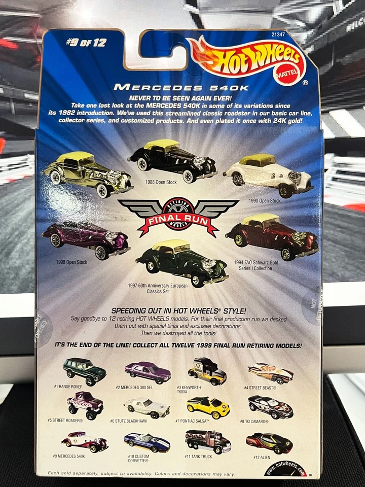 Mercedes 540K - Hot Wheels Final Run - Retiring Models - ¡completamente nuevo! - Image 2 of 3