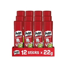 Pritt Colla Stick Colla trasparente per scuola e ufficio 12 x 22 g Colla per