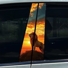 2 St&uuml;ck L&ouml;we Tiger Wolf Tier Auto B S&auml;ulen Zentrum S&auml;ulen Abdeckung Aufkleber
