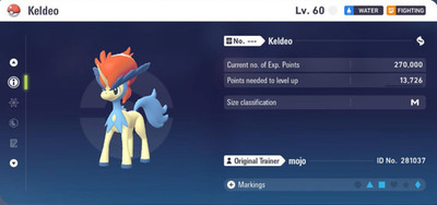 Pokemon Legenden Z-A ZA 6IV Keldeo
