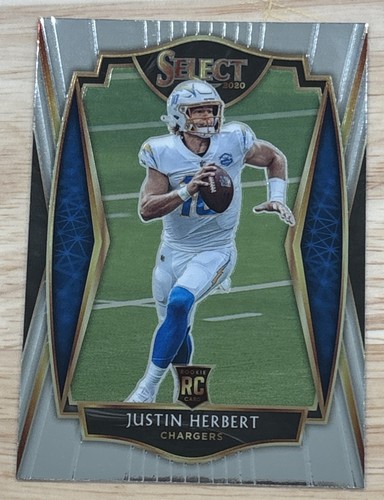 2020 Panini Select - Premier Level Justin Herbert #144 RC Los Angeles Chargers