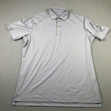 Johnnie-O Polo Shirt Mens Large Gray Stretch Golf Performance Short Sleeve