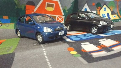Toyota Official Liscenced Vitz 1:24 Blue & Black 2 Cars Read Below