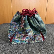 Silk Kimono-Style Drawstring Bag 20cm Height Gift Bag