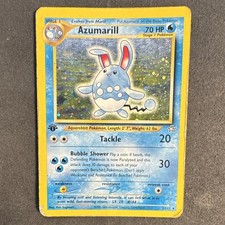 Pokémon TCG Azumarill Neo Genesis Holo Card 2/111 1st Edition Rare 3 SWIRLS
